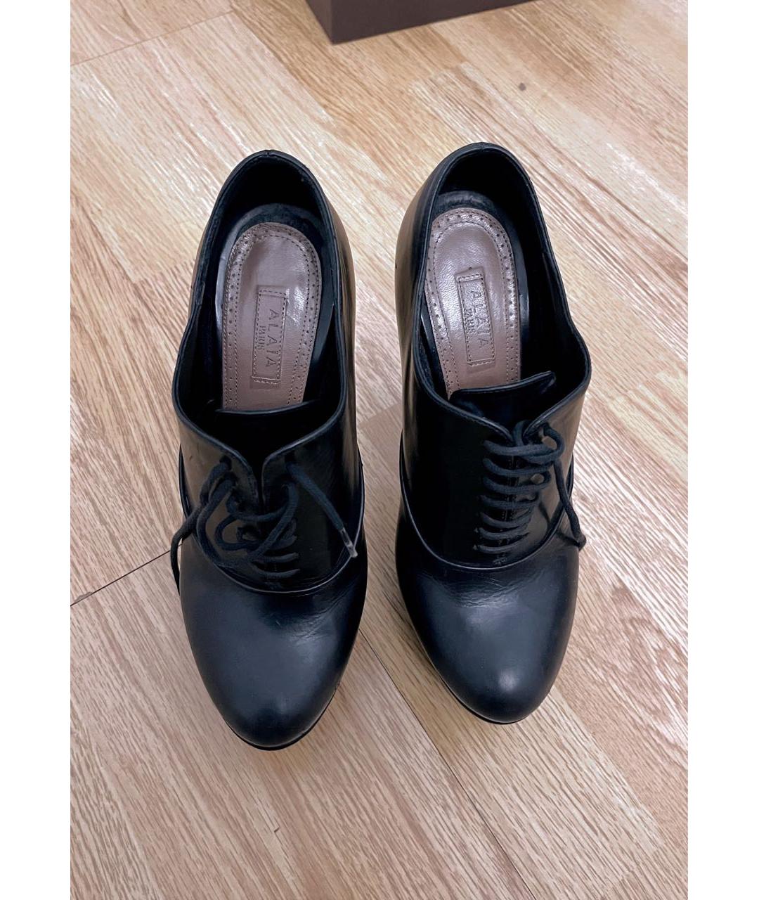 ALAIA Черные кожаные ботильоны, фото 2