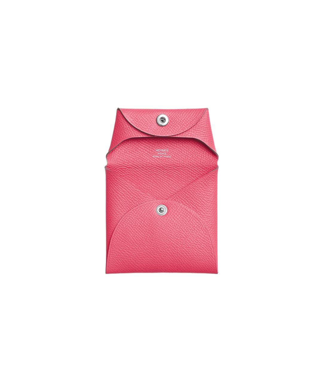 HERMES Розовый кожаный кошелек, фото 2