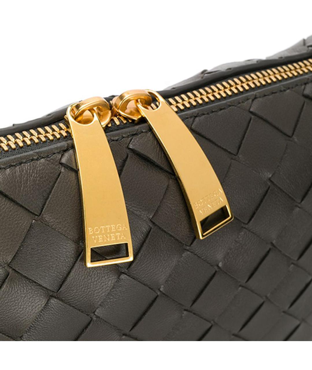 BOTTEGA VENETA Серая кожаная сумка через плечо, фото 4