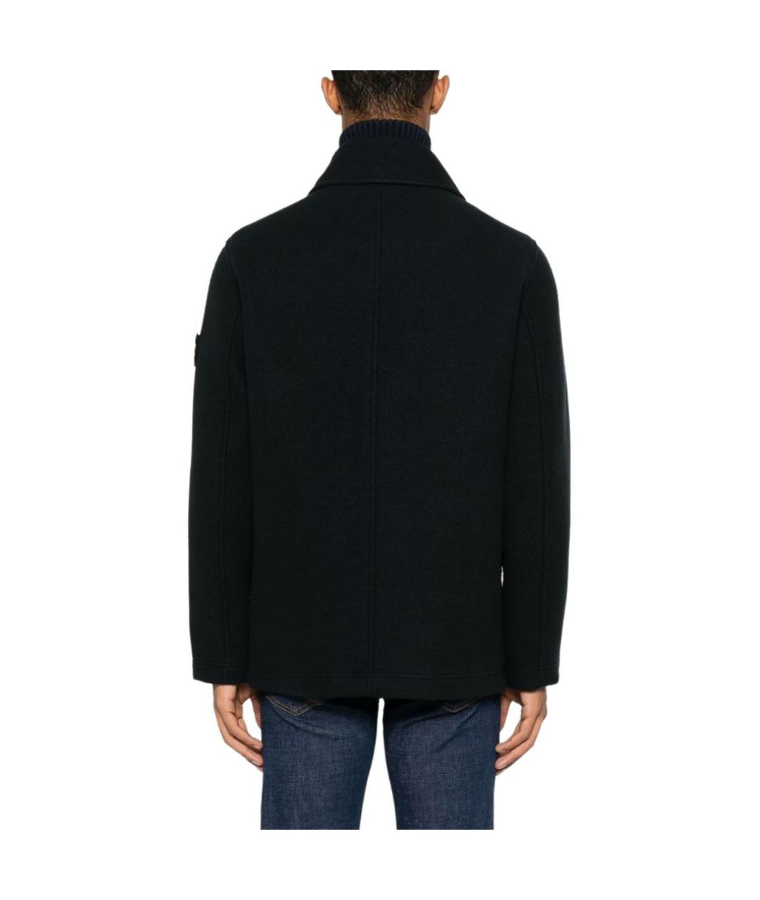 STONE ISLAND Темно-синий тренч / плащ, фото 5