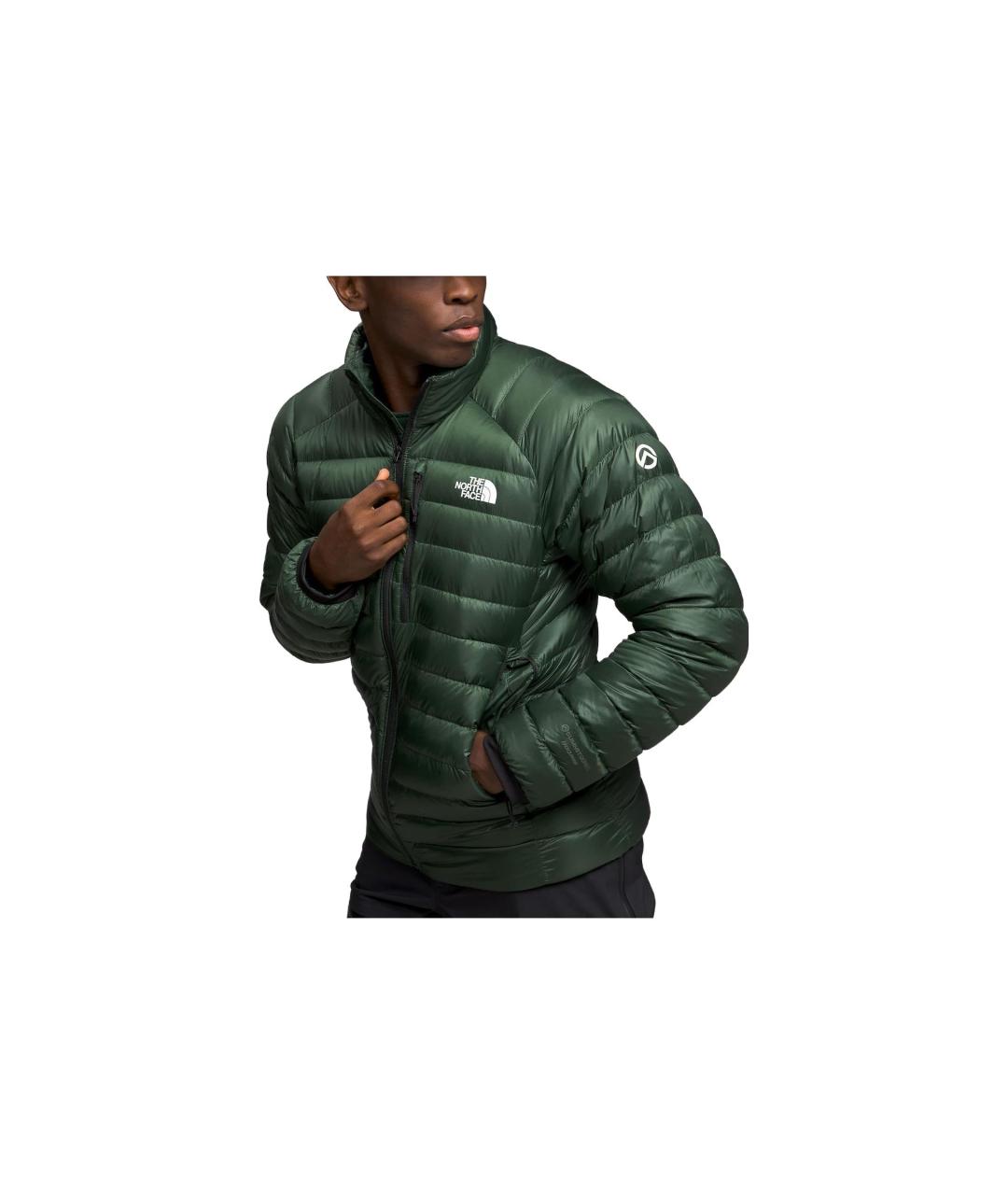 THE NORTH FACE Зеленый полиамидовый пуховик, фото 2