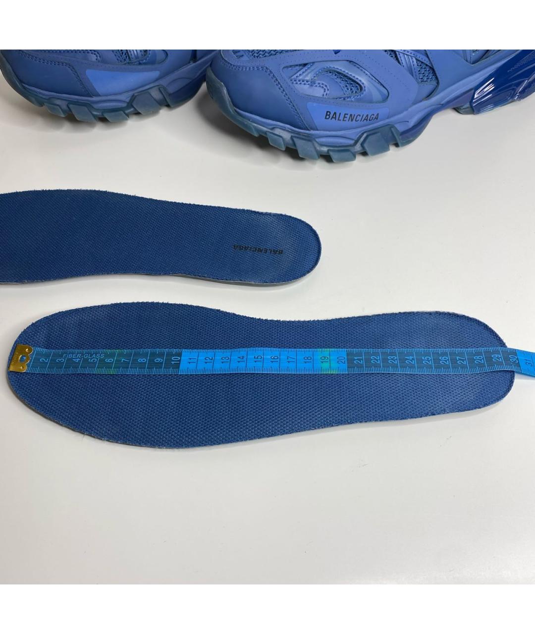 BALENCIAGA Темно-синие низкие кроссовки / кеды из искусственной кожи, фото 6