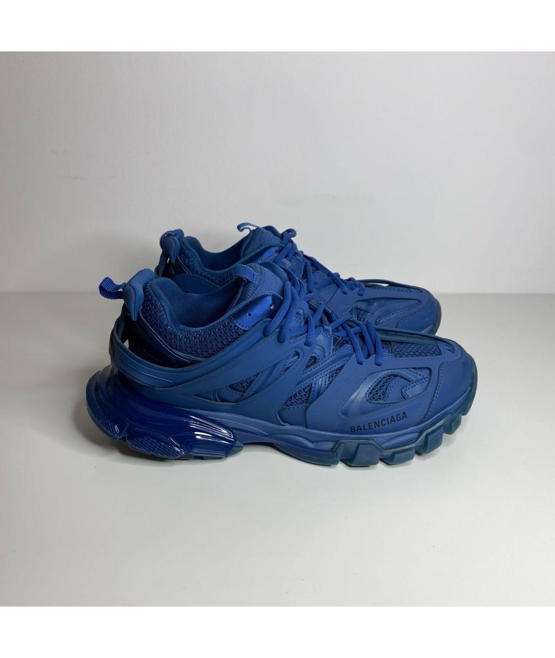 BALENCIAGA Темно-синие низкие кроссовки / кеды из искусственной кожи, фото 9