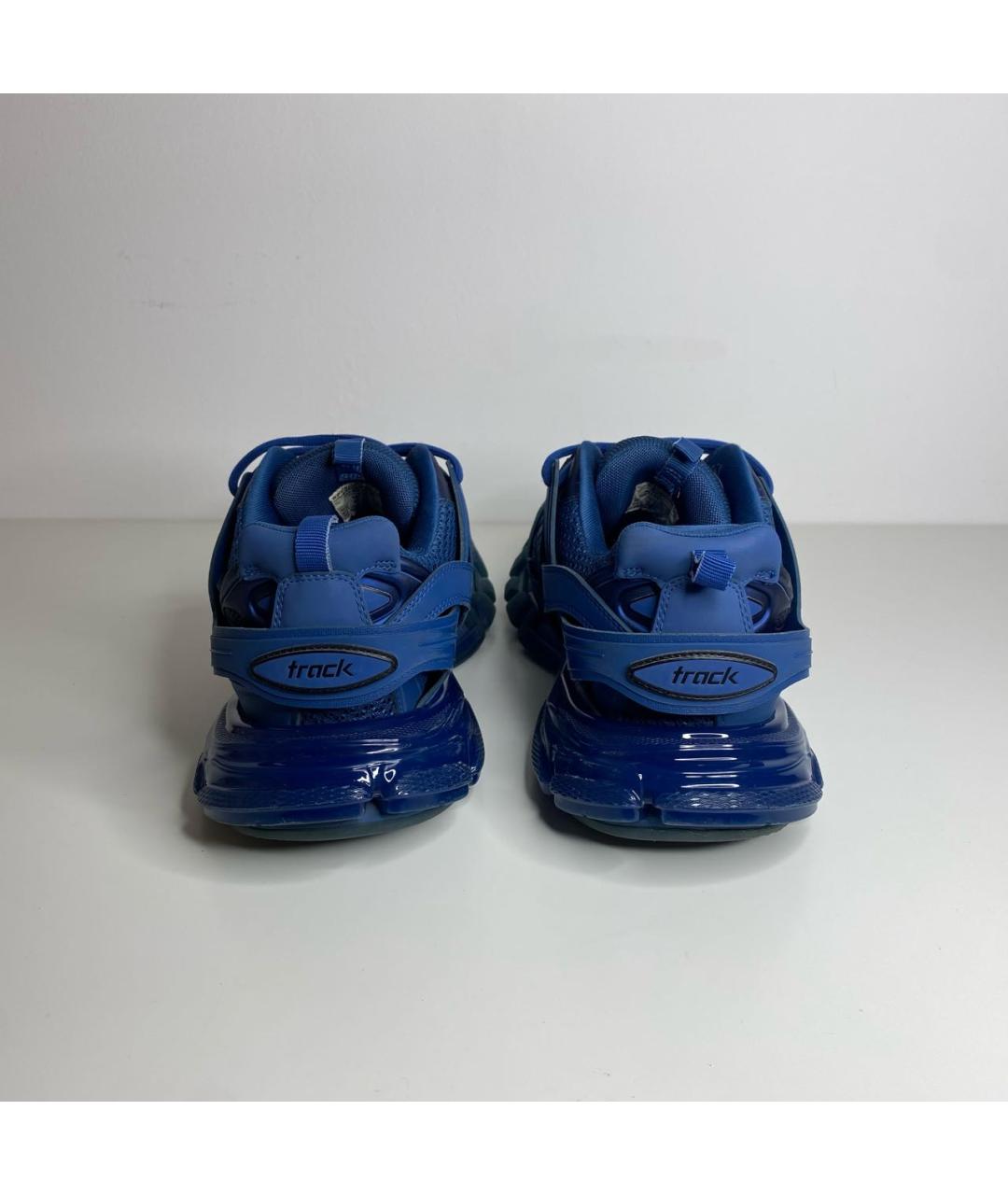 BALENCIAGA Темно-синие низкие кроссовки / кеды из искусственной кожи, фото 4