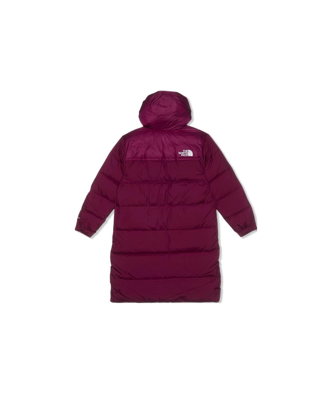 THE NORTH FACE Бордовый полиамидовый пуховик, фото 2