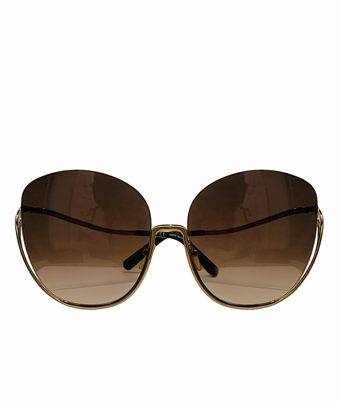 CHLOE Коричневые металлические солнцезащитные очки, фото 1