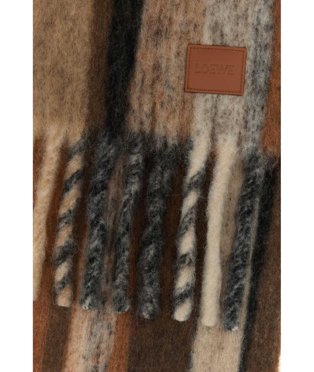 LOEWE Мульти шерстяной шарф, фото 2