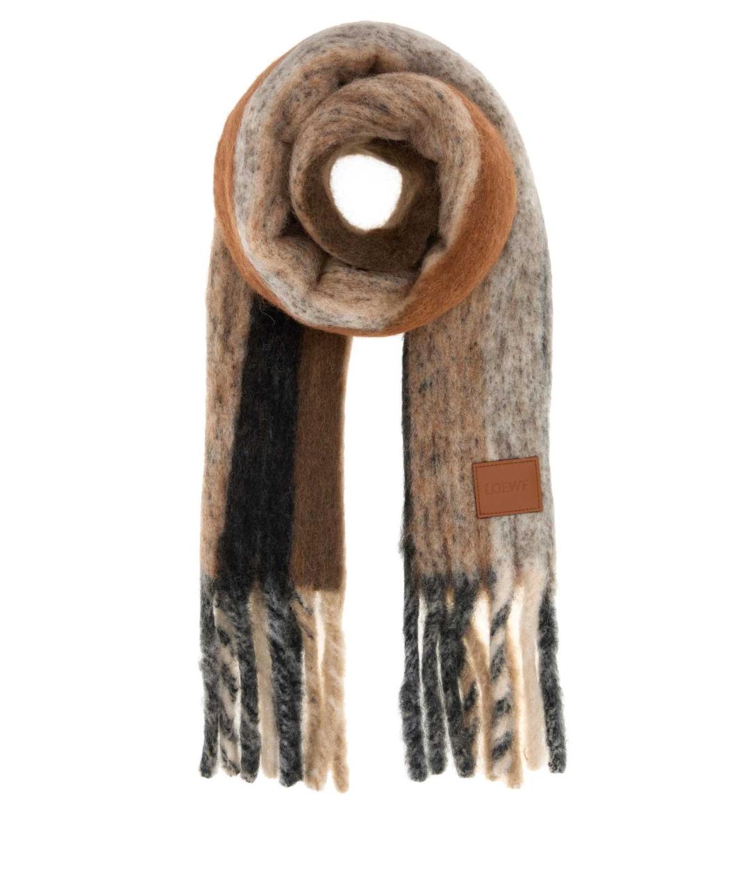LOEWE Мульти шерстяной шарф, фото 1