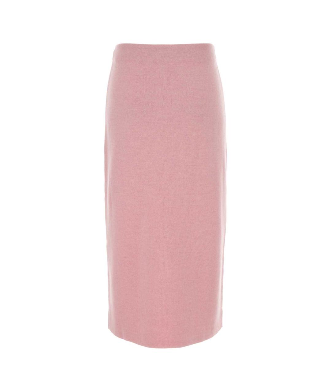 KHAITE Розовая шерстяная юбка миди, фото 2
