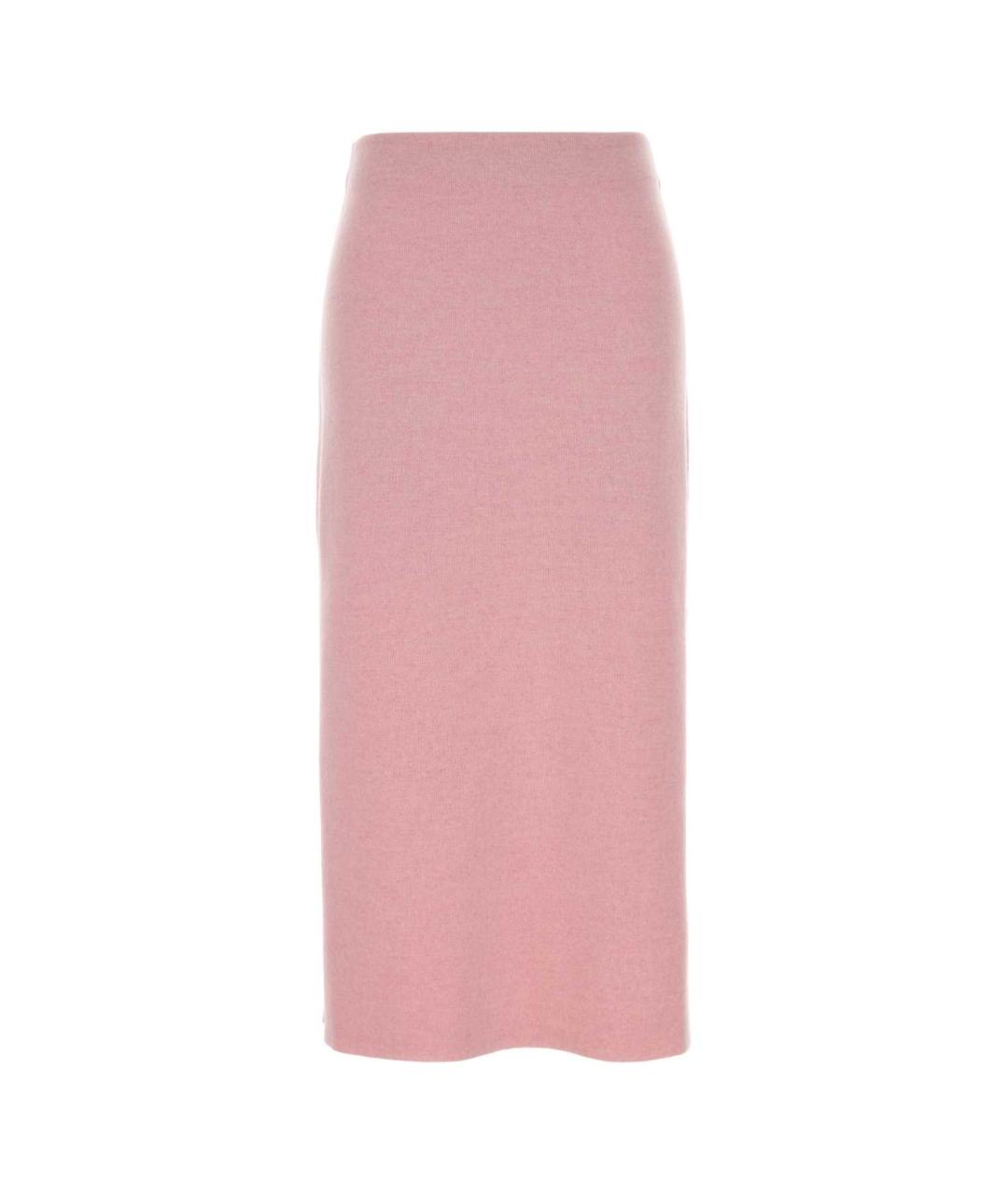 KHAITE Розовая шерстяная юбка миди, фото 1