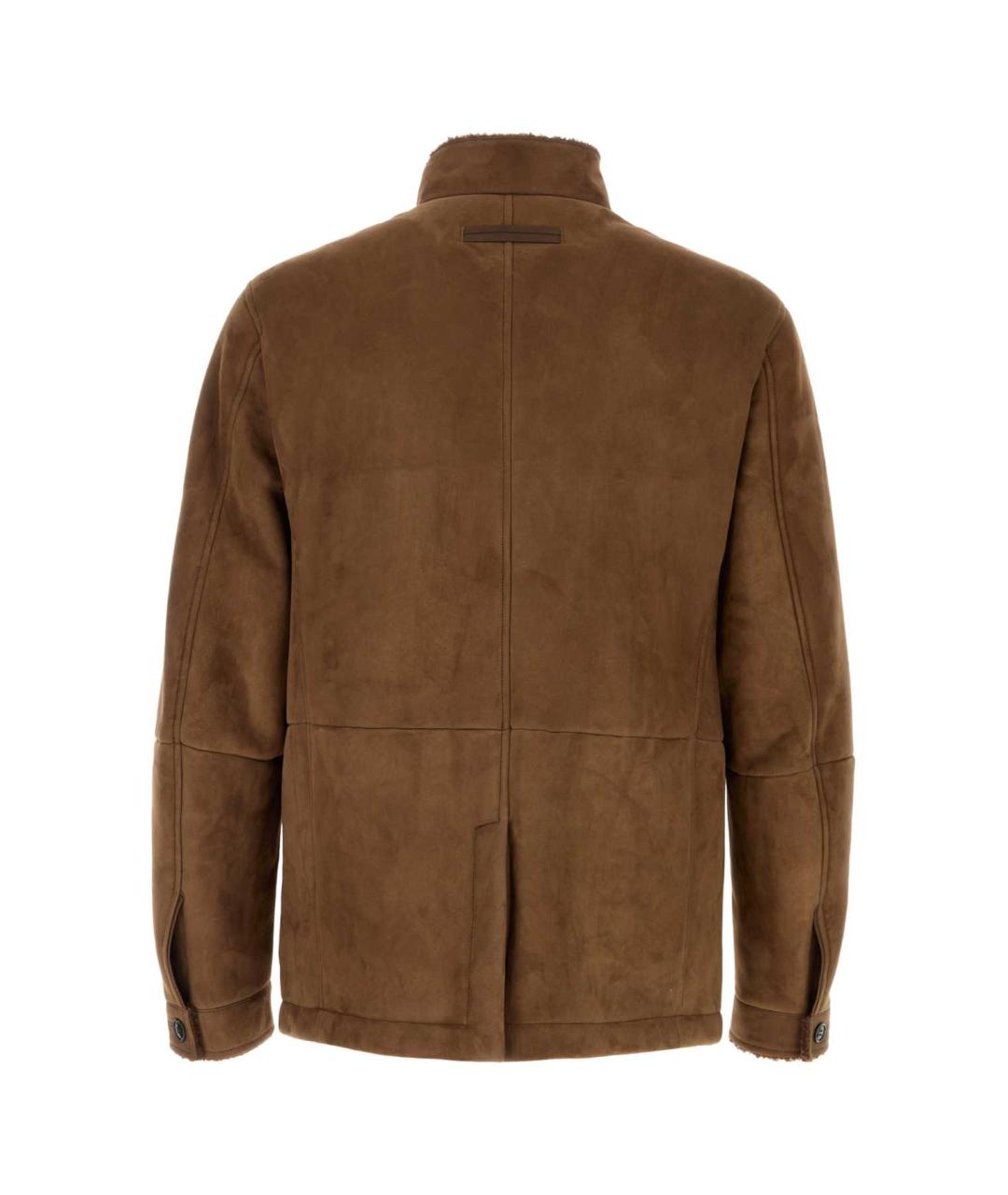 ZEGNA Коричневая замшевая куртка, фото 2