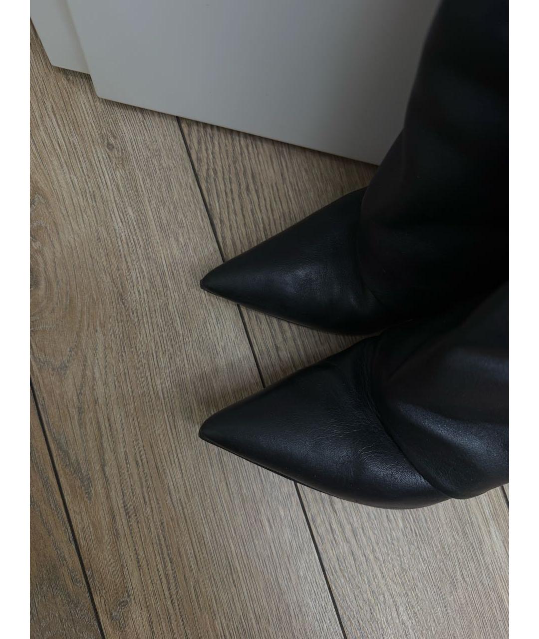 LE SILLA Черные кожаные сапоги, фото 5