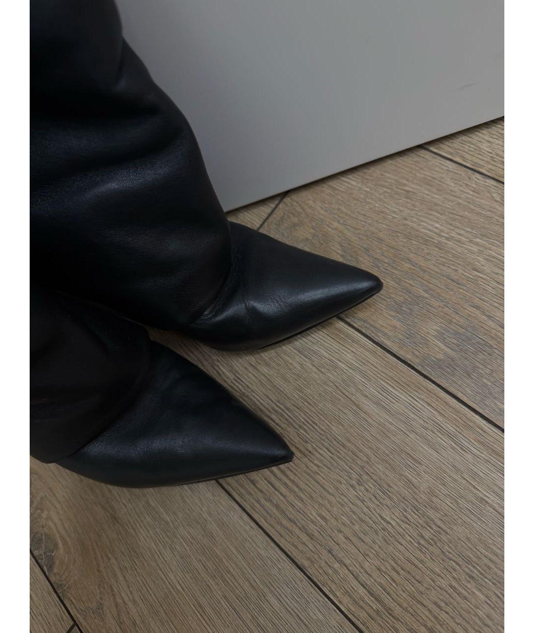 LE SILLA Черные кожаные сапоги, фото 7