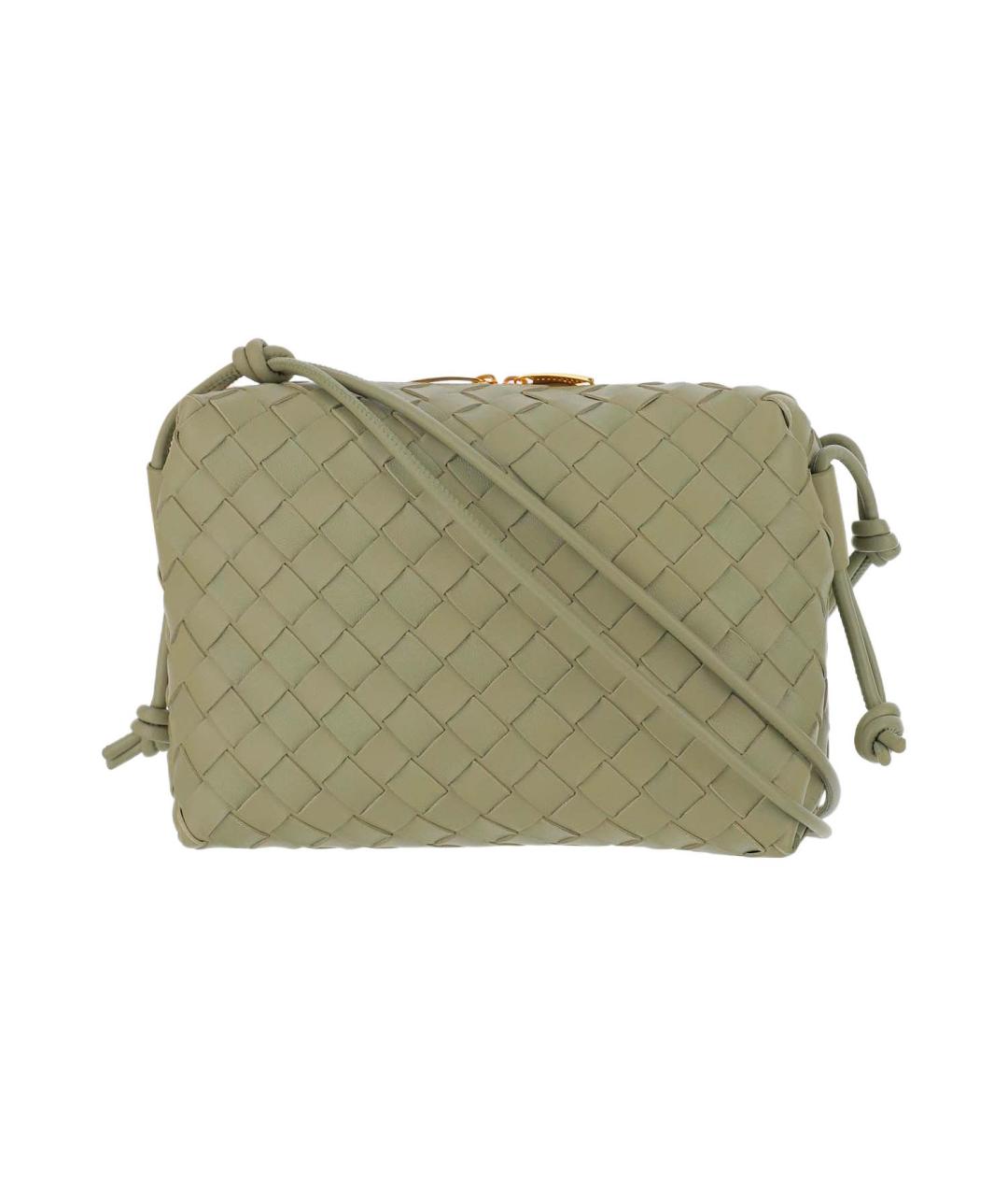 BOTTEGA VENETA Зеленая кожаная сумка через плечо, фото 1