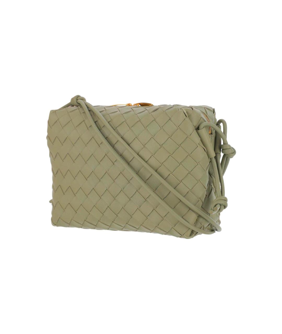 BOTTEGA VENETA Зеленая кожаная сумка через плечо, фото 2
