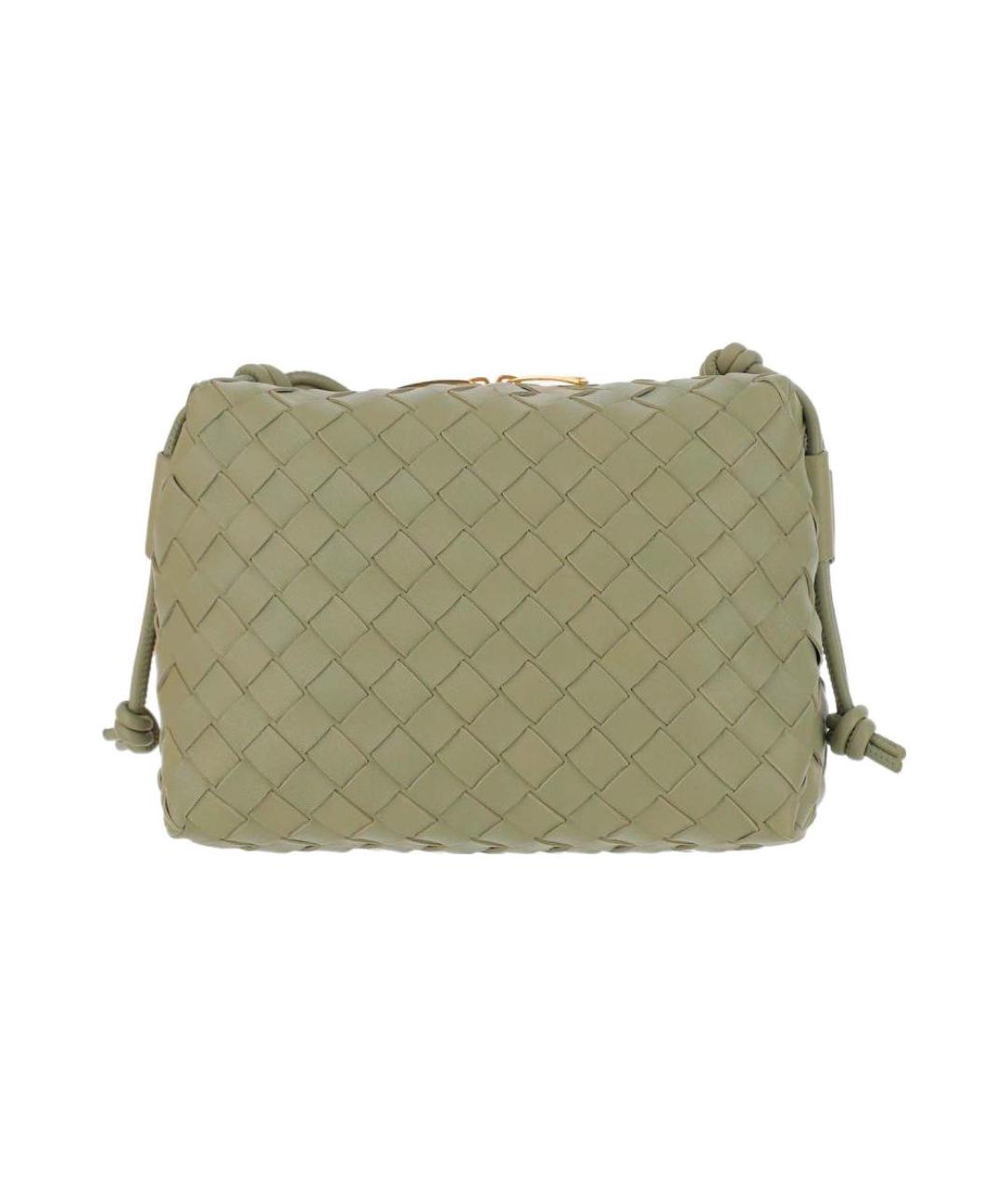 BOTTEGA VENETA Зеленая кожаная сумка через плечо, фото 3