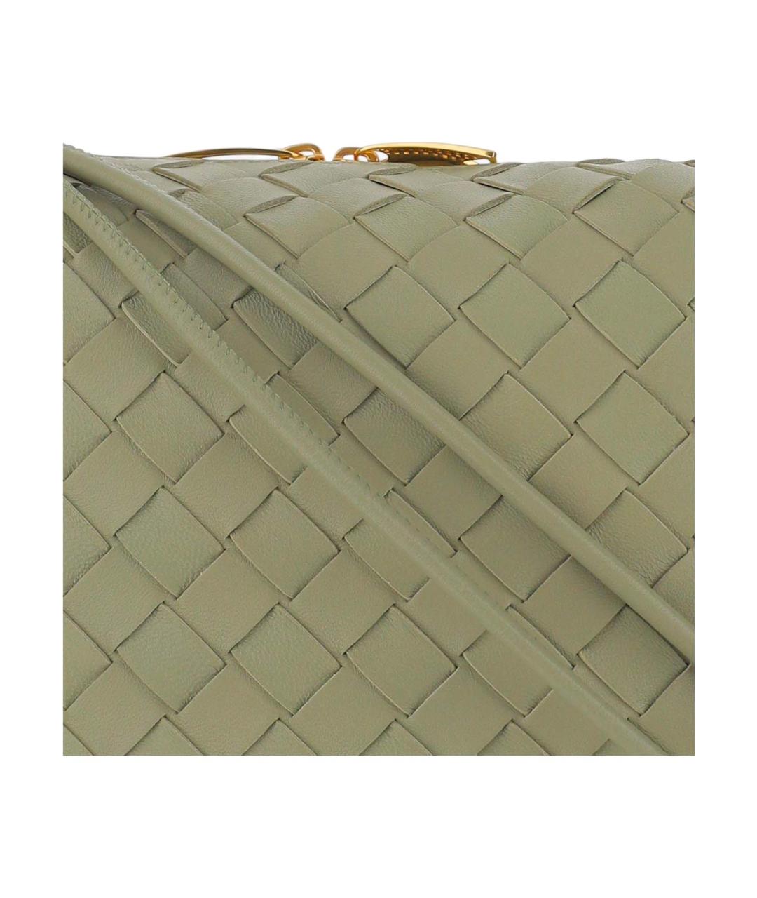 BOTTEGA VENETA Зеленая кожаная сумка через плечо, фото 4