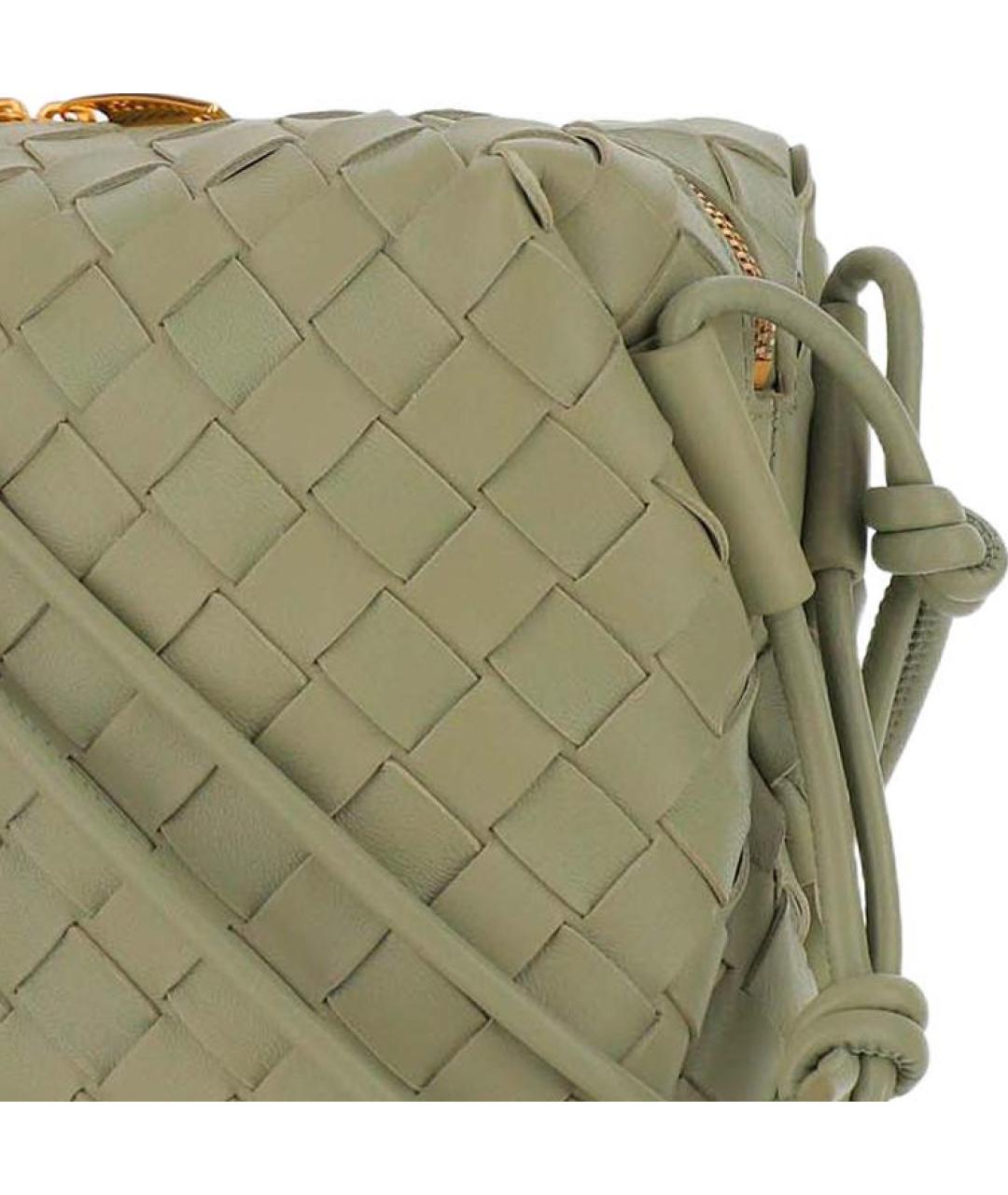 BOTTEGA VENETA Зеленая кожаная сумка через плечо, фото 5