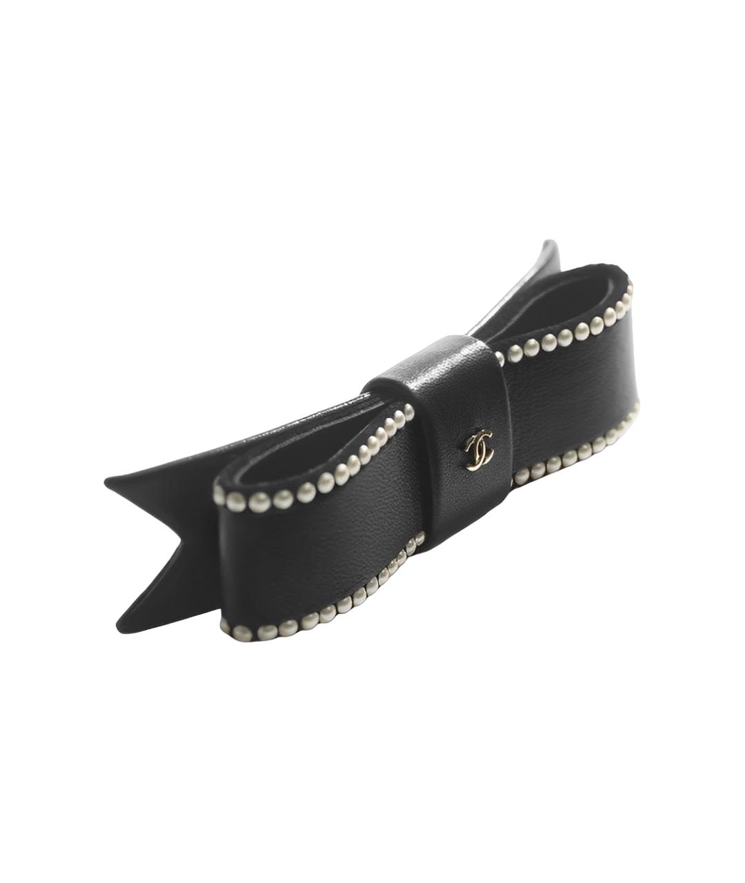 CHANEL Черная заколка, фото 2