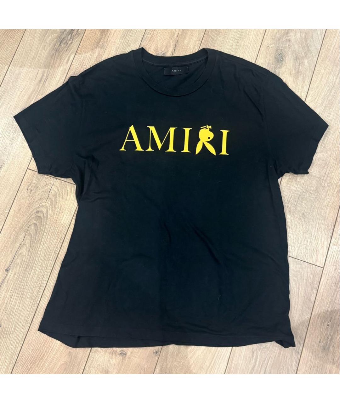 AMIRI Черная хлопковая футболка, фото 5