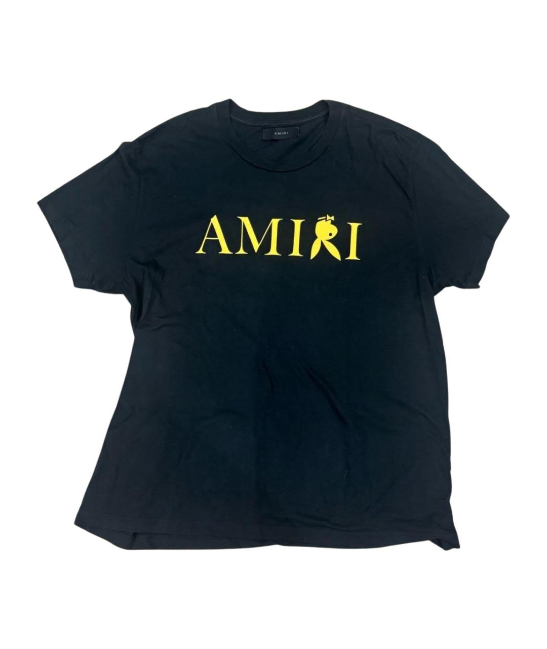 AMIRI Черная хлопковая футболка, фото 1