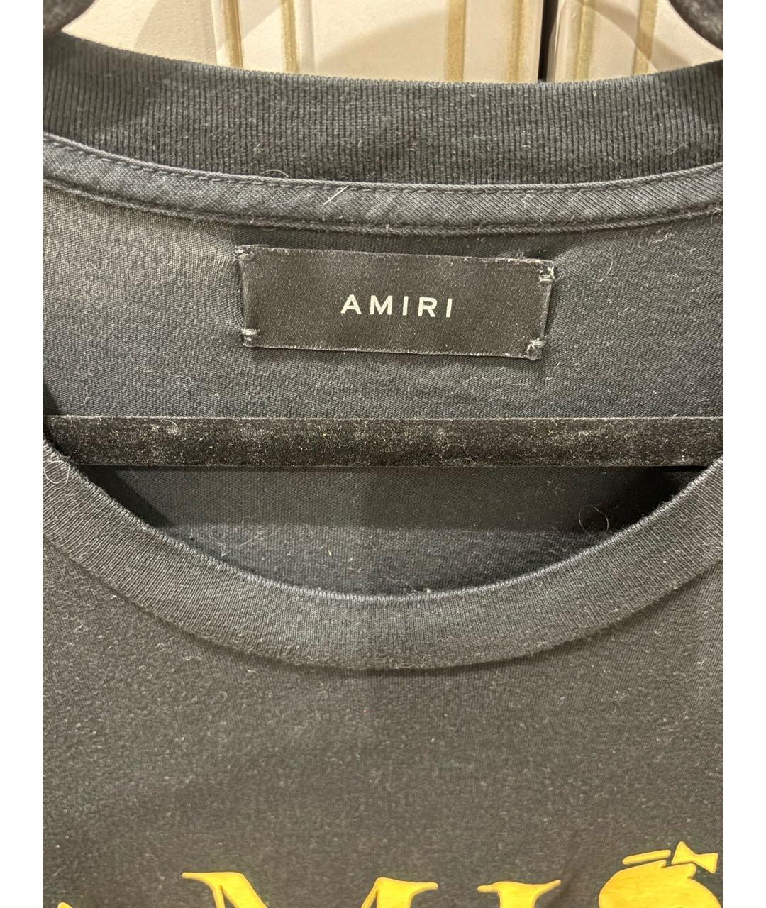 AMIRI Черная хлопковая футболка, фото 3