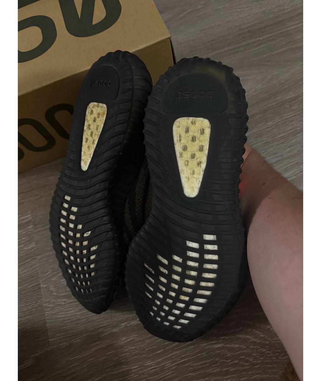 ADIDAS YEEZY Серые текстильные низкие кроссовки / кеды, фото 3