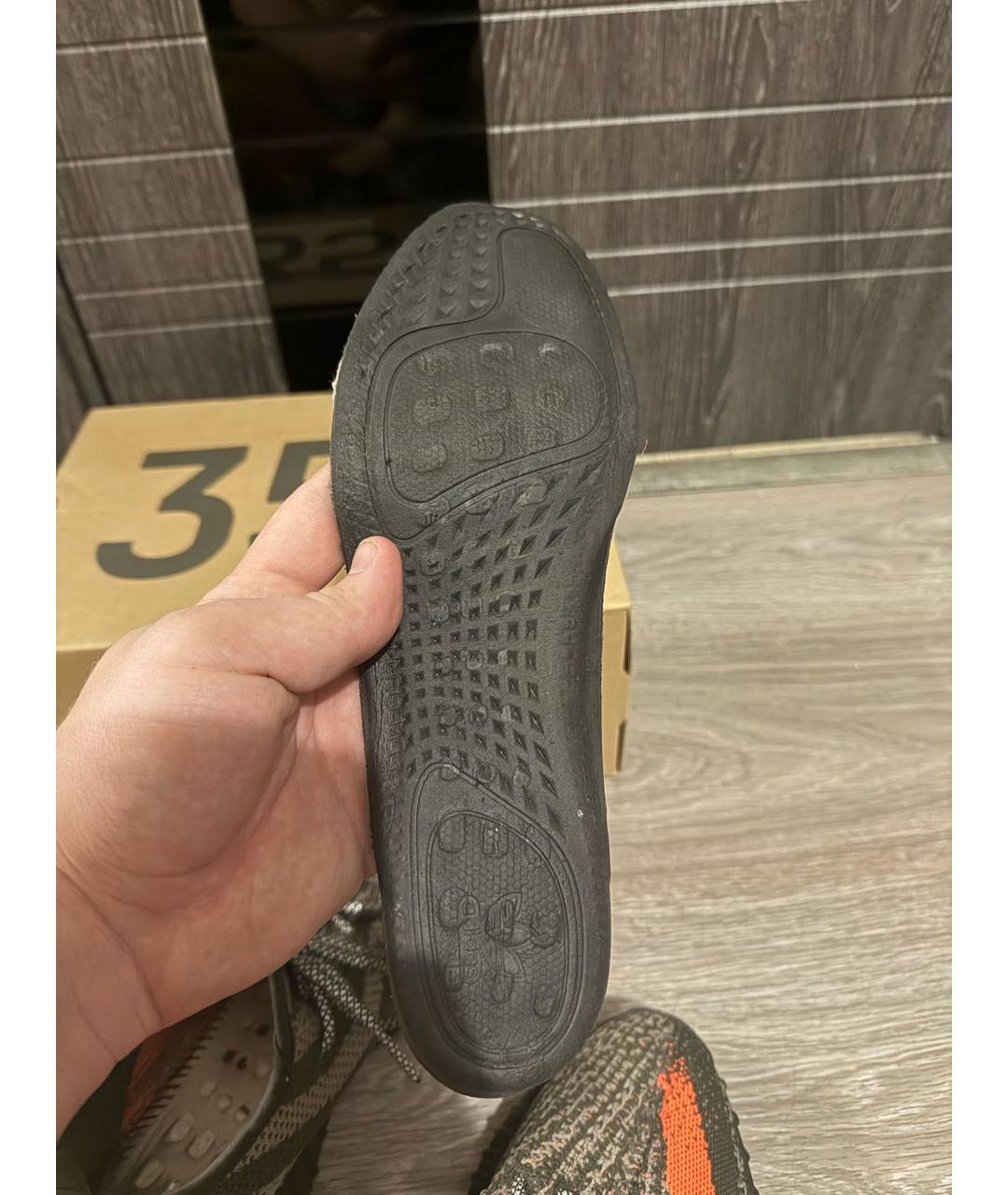 ADIDAS YEEZY Серые текстильные низкие кроссовки / кеды, фото 6