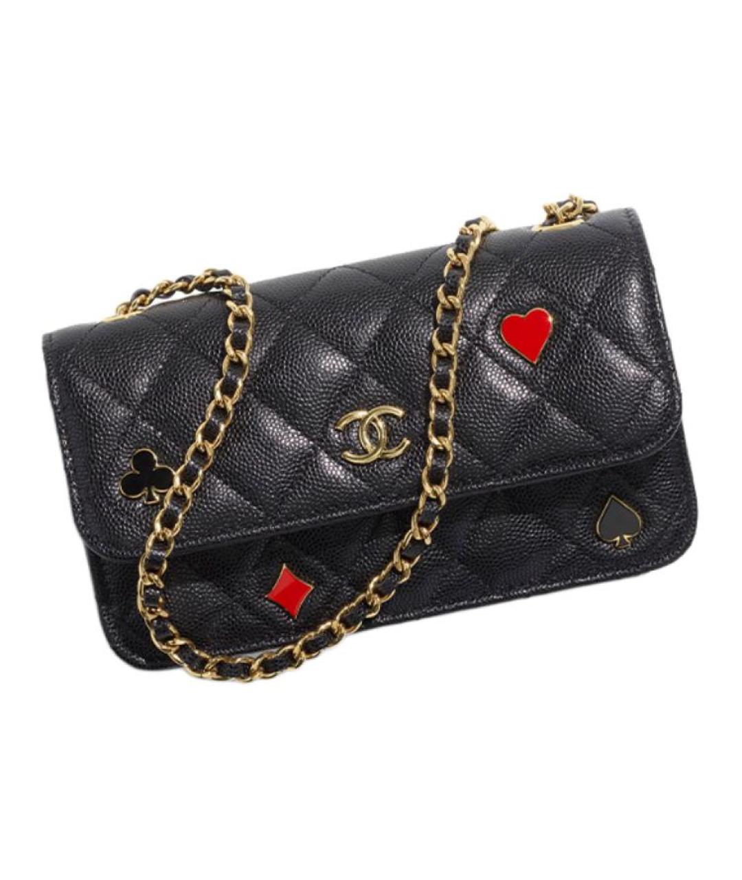 CHANEL Черная кожаная сумка через плечо, фото 2