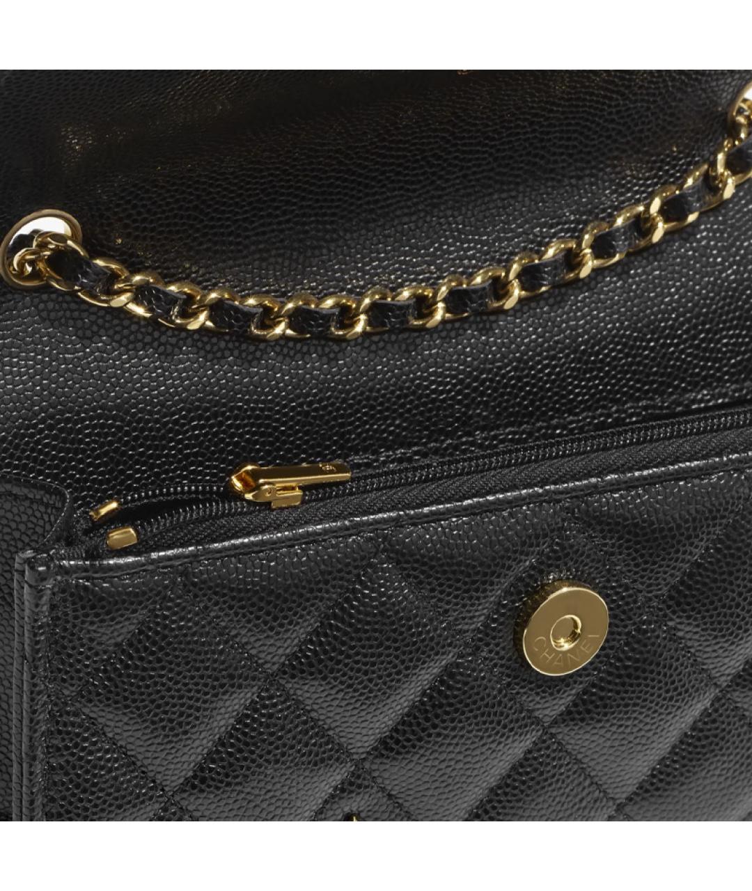 CHANEL Черная кожаная сумка через плечо, фото 3