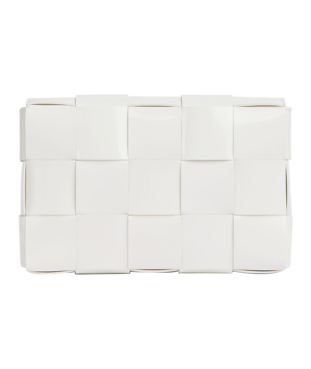 BOTTEGA VENETA Белая кожаная сумка через плечо, фото 3