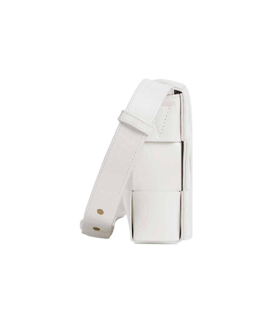 BOTTEGA VENETA Белая кожаная сумка через плечо, фото 2