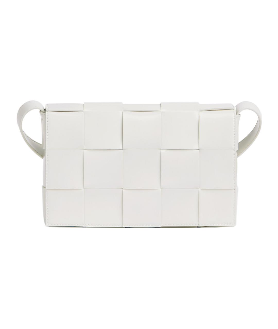 BOTTEGA VENETA Белая кожаная сумка через плечо, фото 1