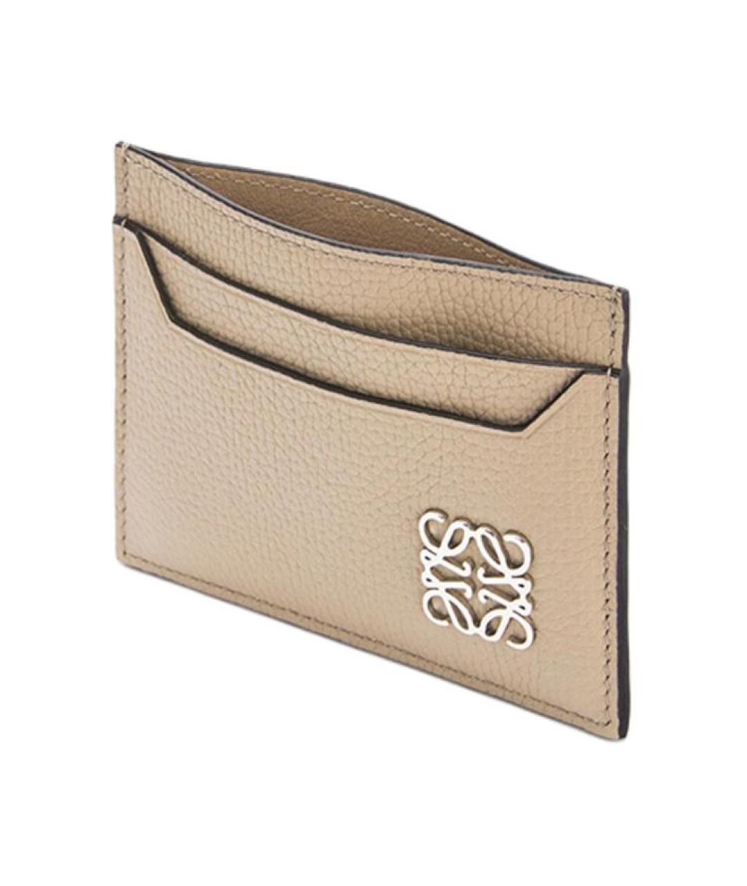 LOEWE Бежевый кожаный кардхолдер, фото 2