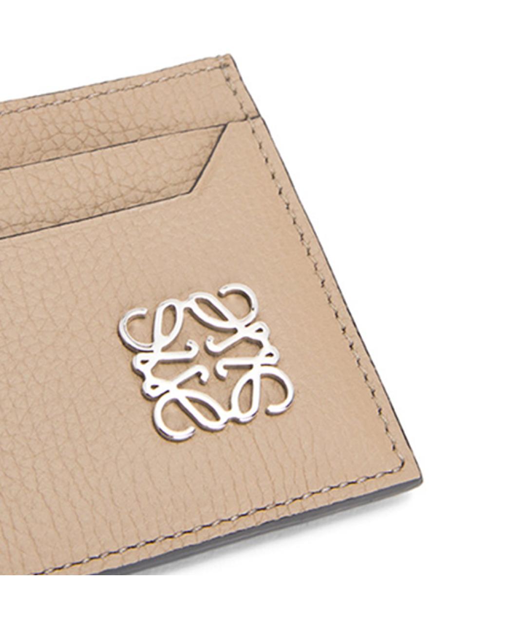 LOEWE Бежевый кожаный кардхолдер, фото 5