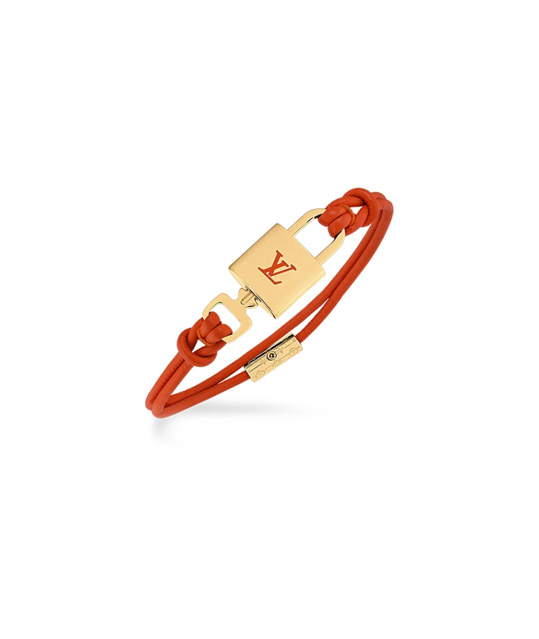 LOUIS VUITTON Красный кожаный браслет, фото 2
