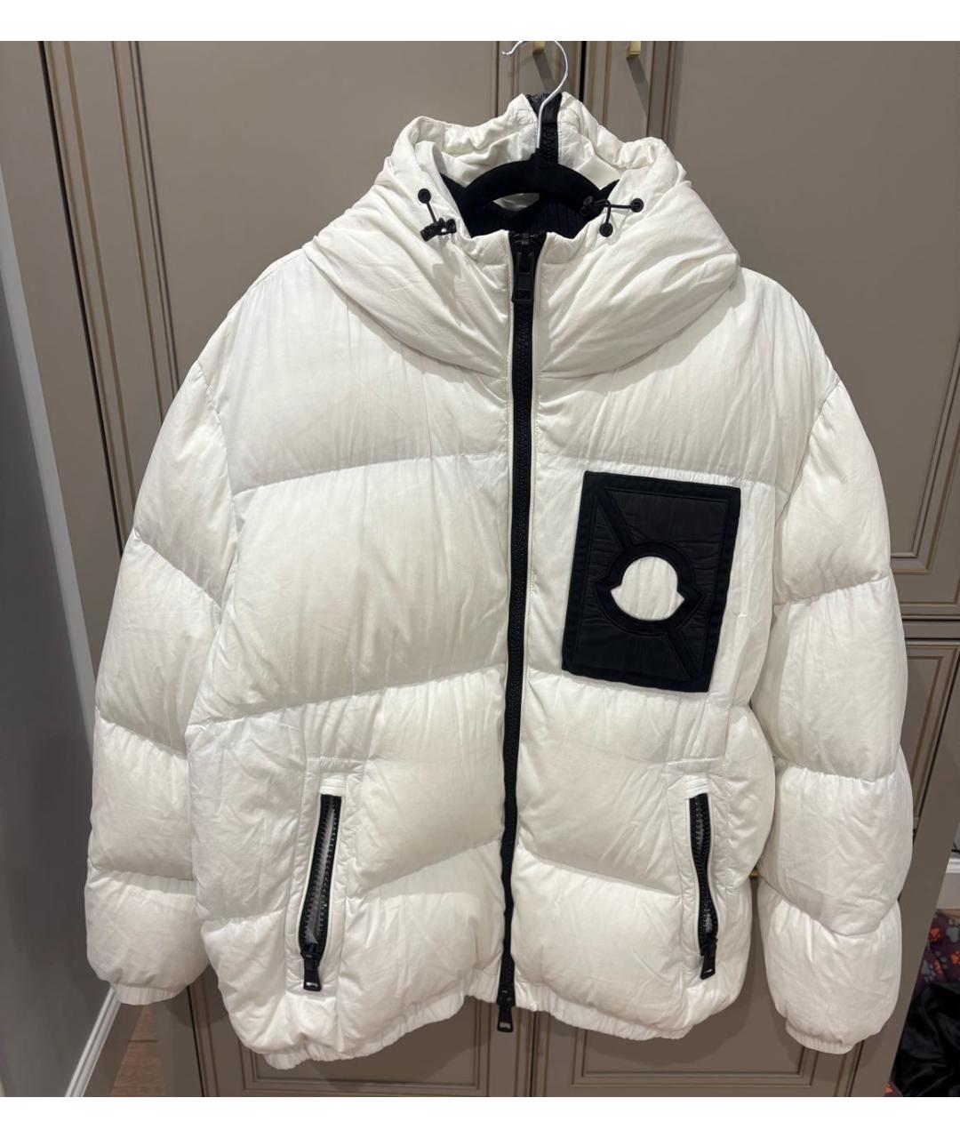 MONCLER Белый хлопковый пуховик, фото 5