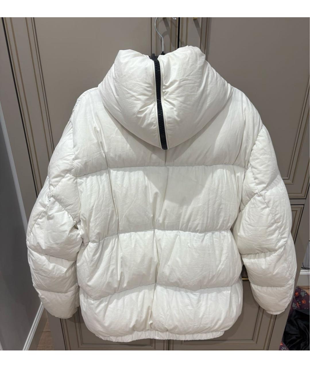 MONCLER Белый хлопковый пуховик, фото 2