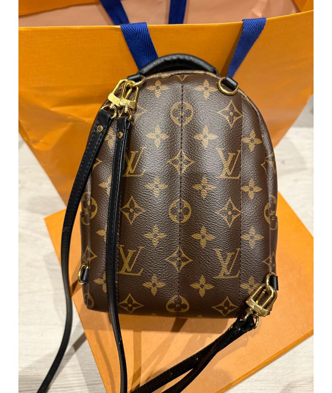LOUIS VUITTON Коричневый кожаный рюкзак, фото 3