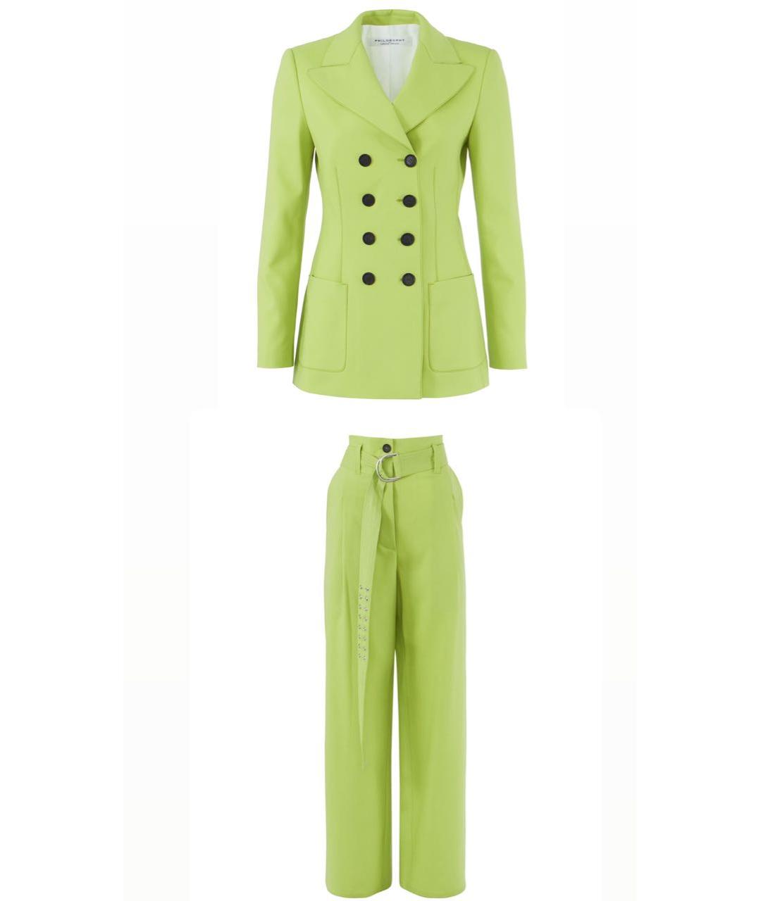 PHILOSOPHY DI LORENZO SERAFINI Зеленый костюм с брюками, фото 1