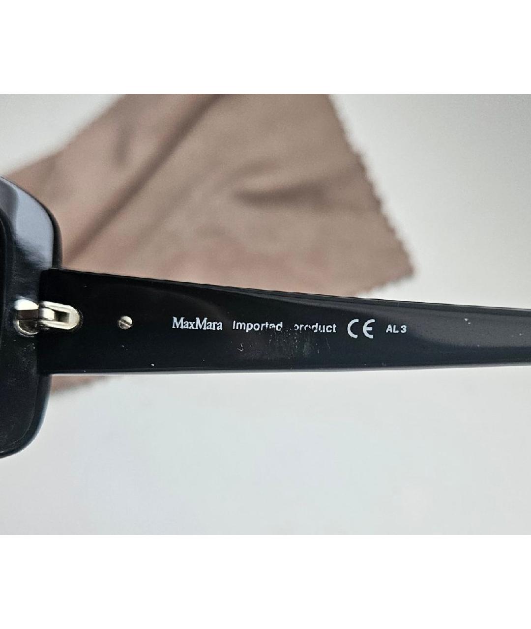 MAX MARA Черные пластиковые солнцезащитные очки, фото 5