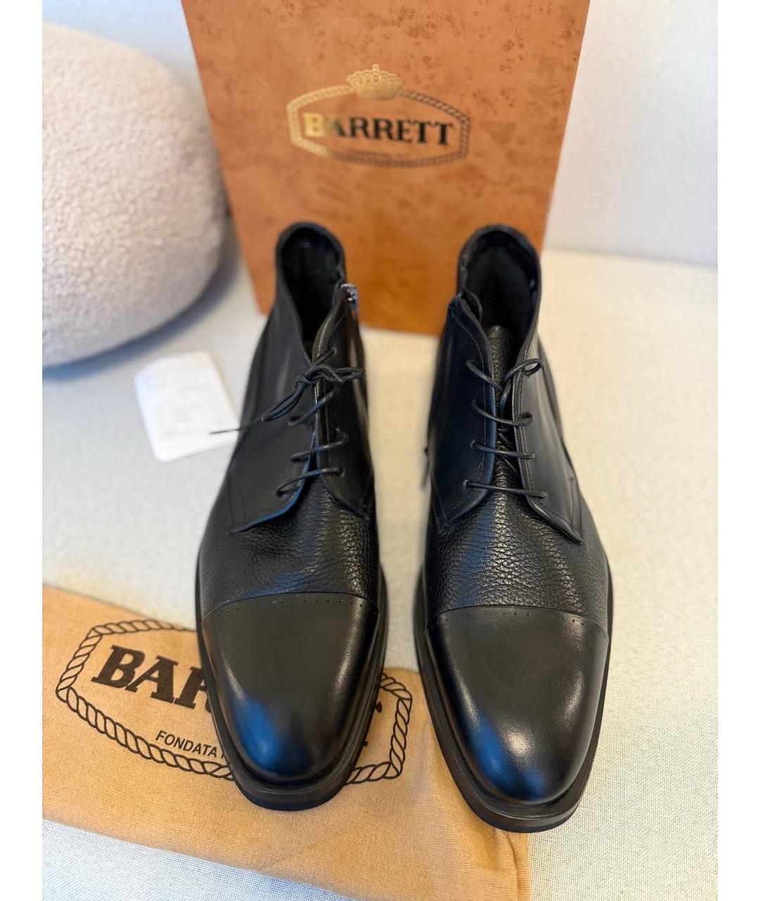 BARRETT Черные кожаные высокие ботинки, фото 2