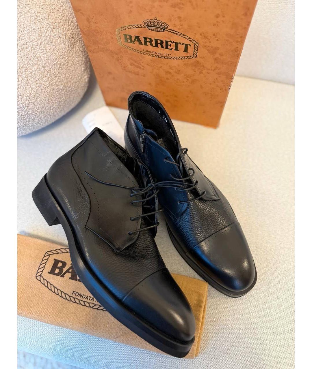 BARRETT Черные кожаные высокие ботинки, фото 9
