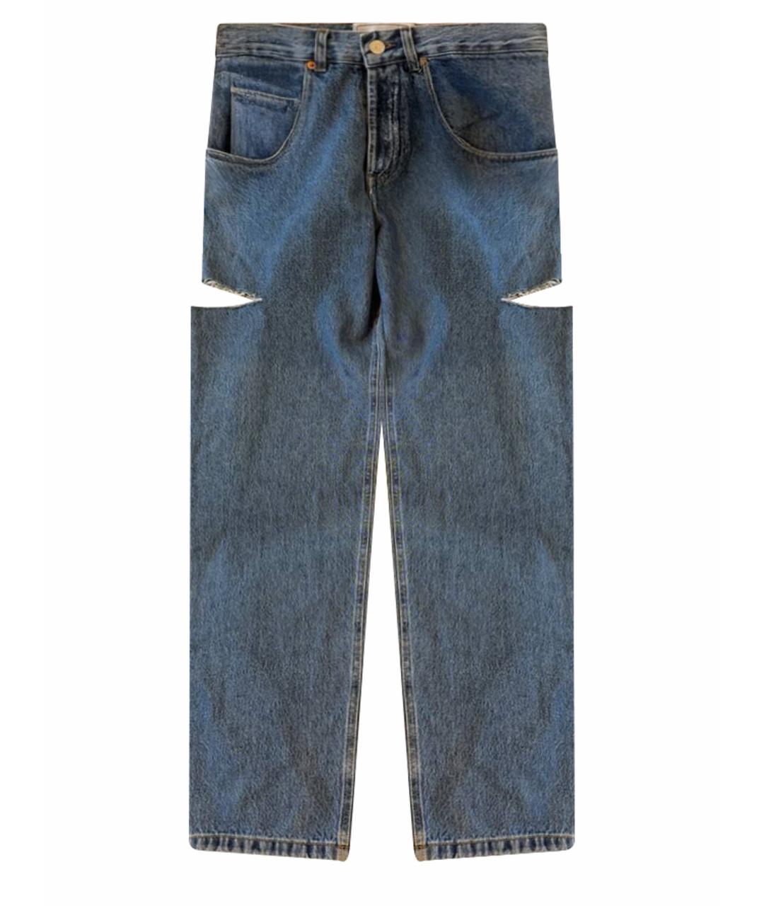 FORTE COUTURE Синие хлопковые прямые джинсы, фото 1