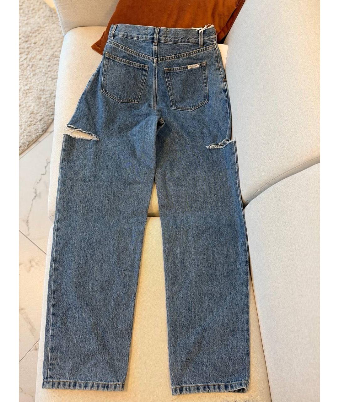 FORTE COUTURE Синие хлопковые прямые джинсы, фото 2