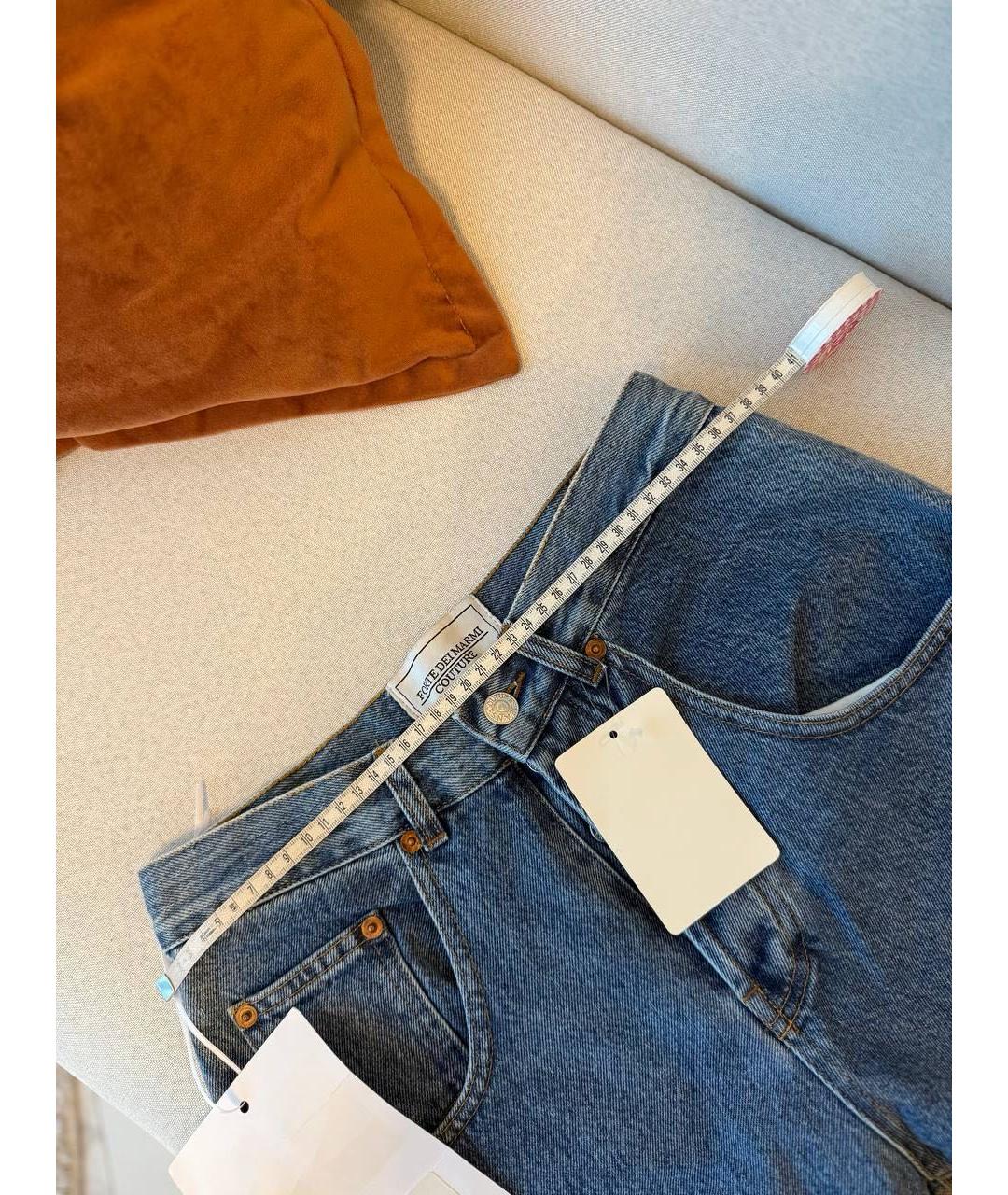 FORTE COUTURE Синие хлопковые прямые джинсы, фото 8