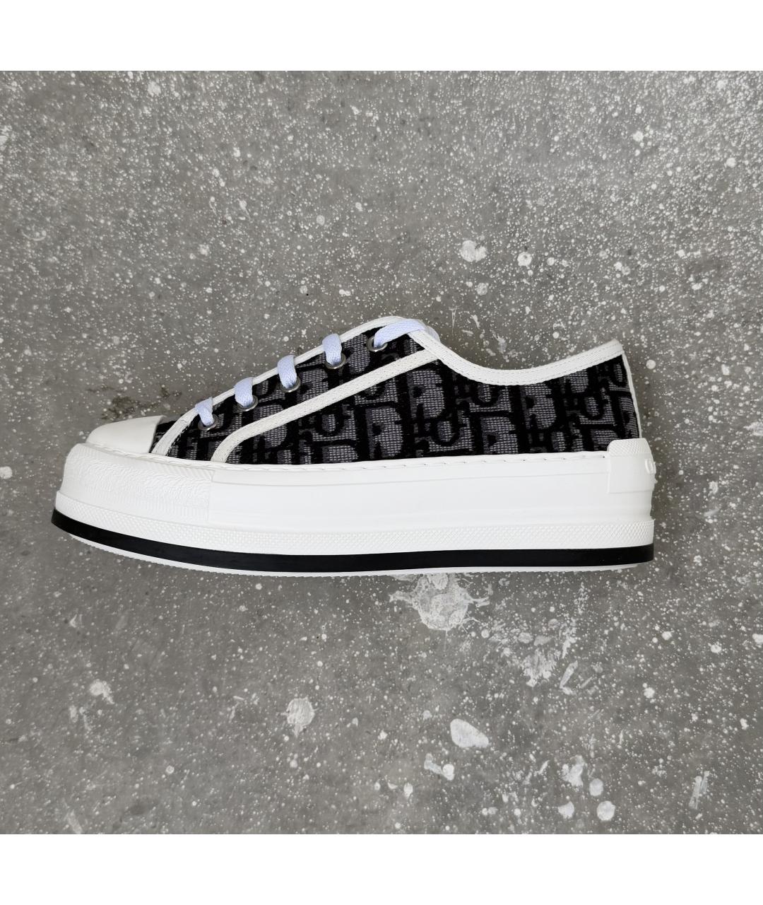 CHRISTIAN DIOR Серые текстильные кеды, фото 10