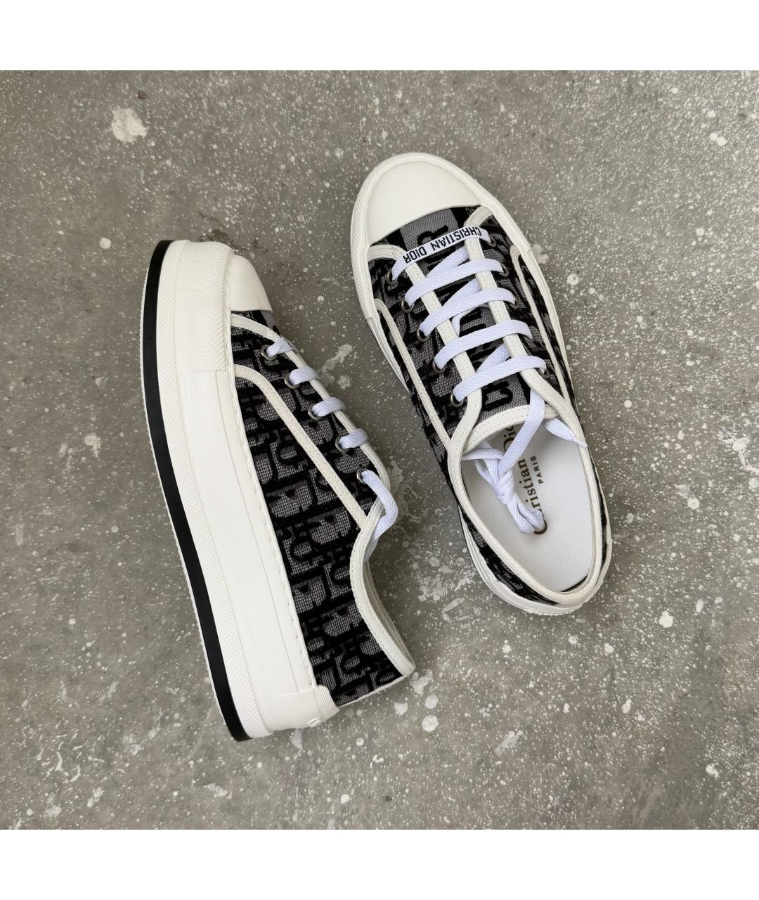 CHRISTIAN DIOR Серые текстильные кеды, фото 5