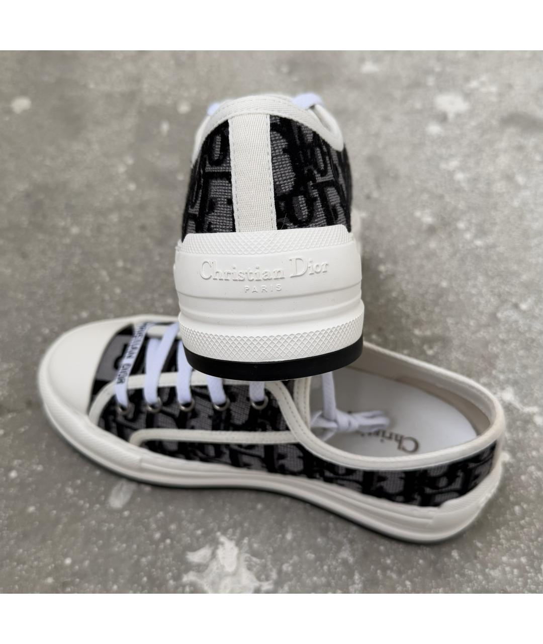 CHRISTIAN DIOR Серые текстильные кеды, фото 8