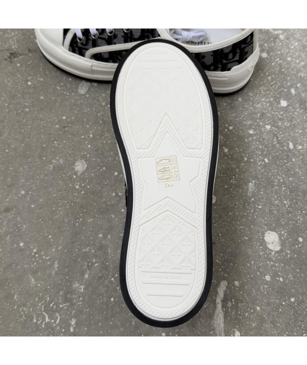 CHRISTIAN DIOR Серые текстильные кеды, фото 7